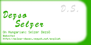 dezso selzer business card